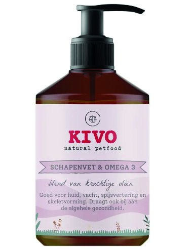 Kivo vloeibaar schapenvet met omega 3 500 ml